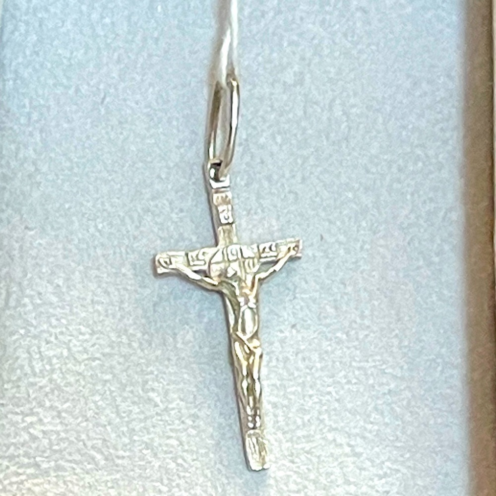 925 Sterling Silver 3D Christian Jesus Christ Cross Catholic Crucifix/ Amulet